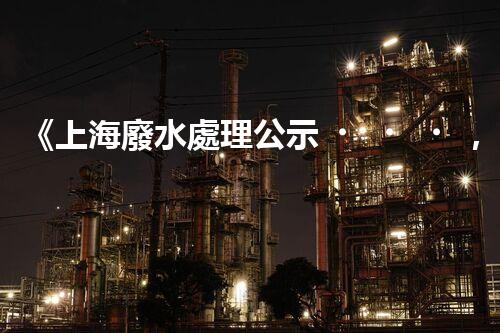 《上海廢水處理公示，共建美麗家園》